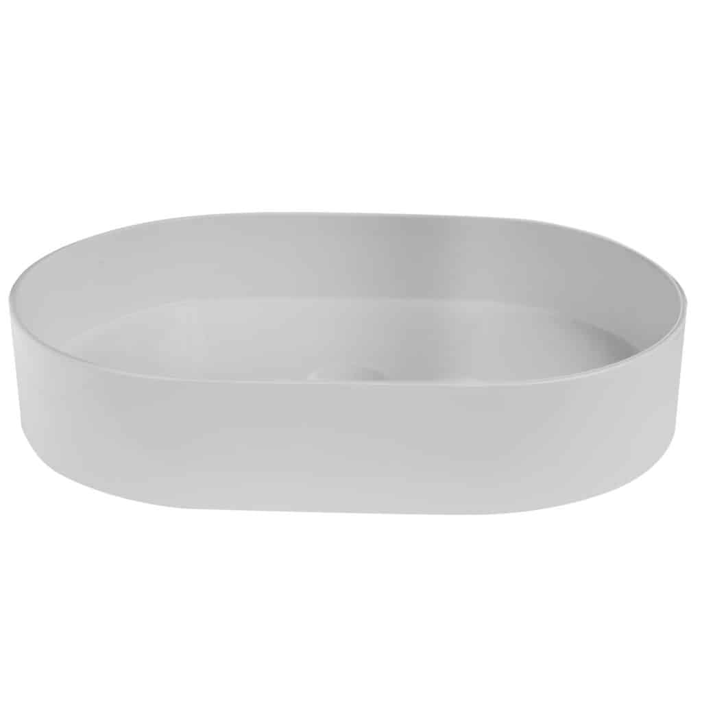 Waterware. iStone Oval Basin 580x380x110mm Gloss White | WD38335WH